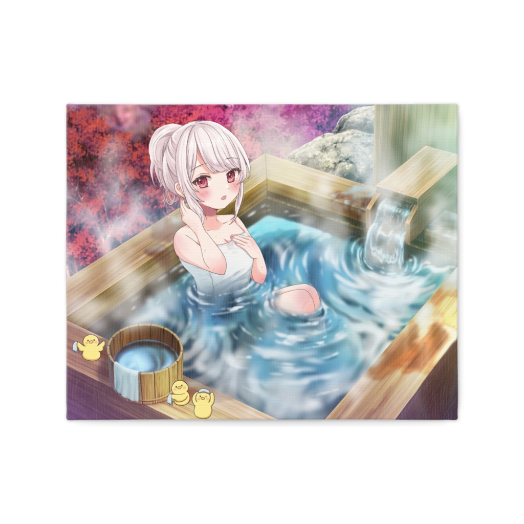 温泉キャンバスアート(秋)