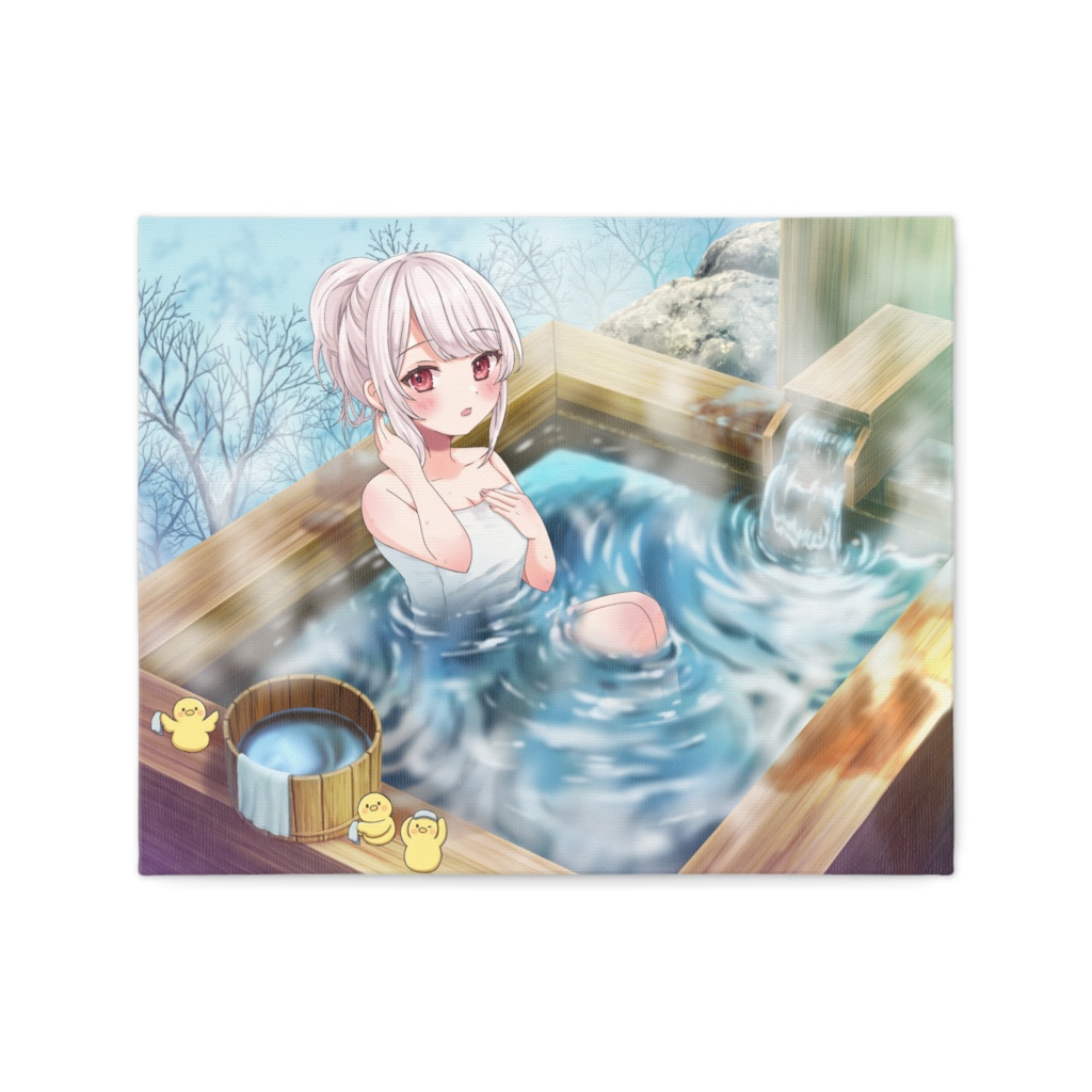 温泉キャンバスアート(冬)
