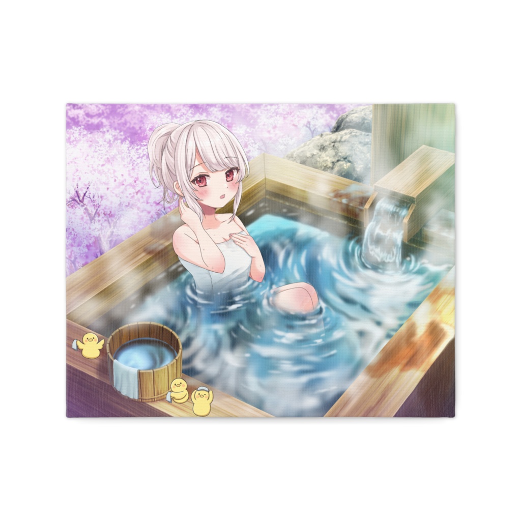 温泉キャンバスアート(春)