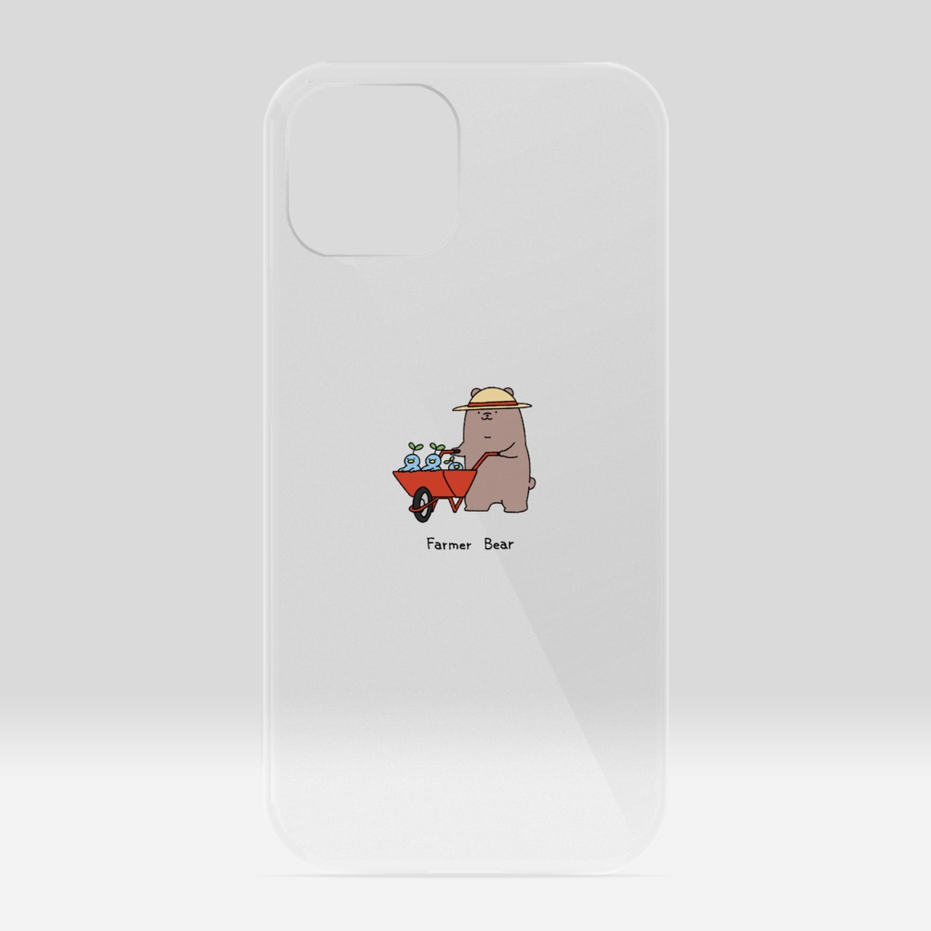 Farmer Bear2 クリアiPhoneケース