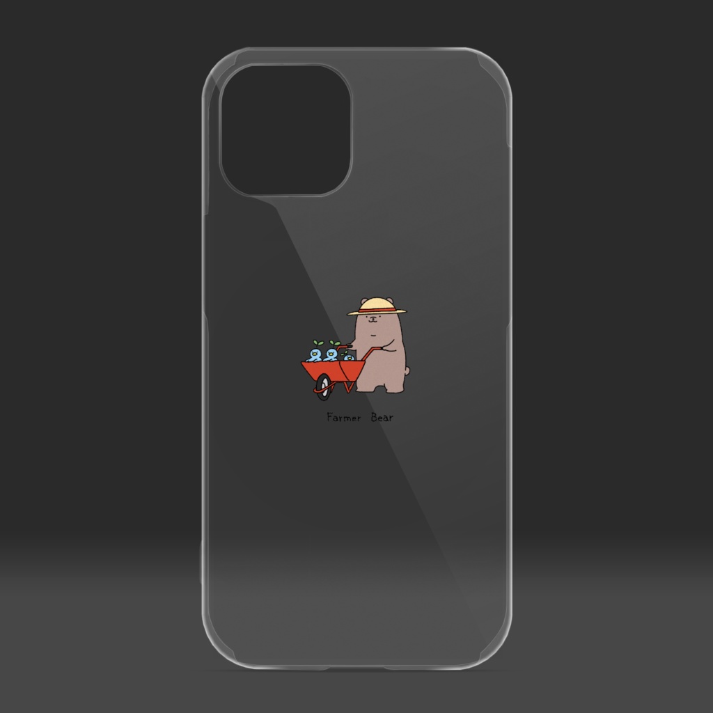 Farmer Bear2 クリアiPhoneケース
