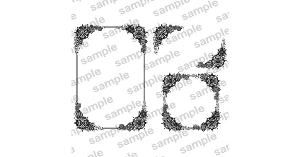 表紙飾り罫素材集1