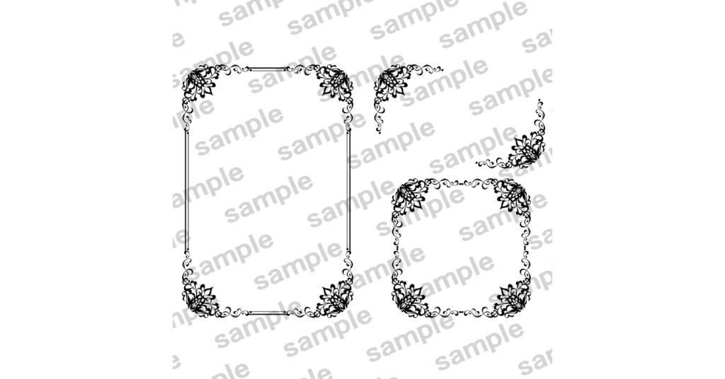 表紙飾り罫素材集1