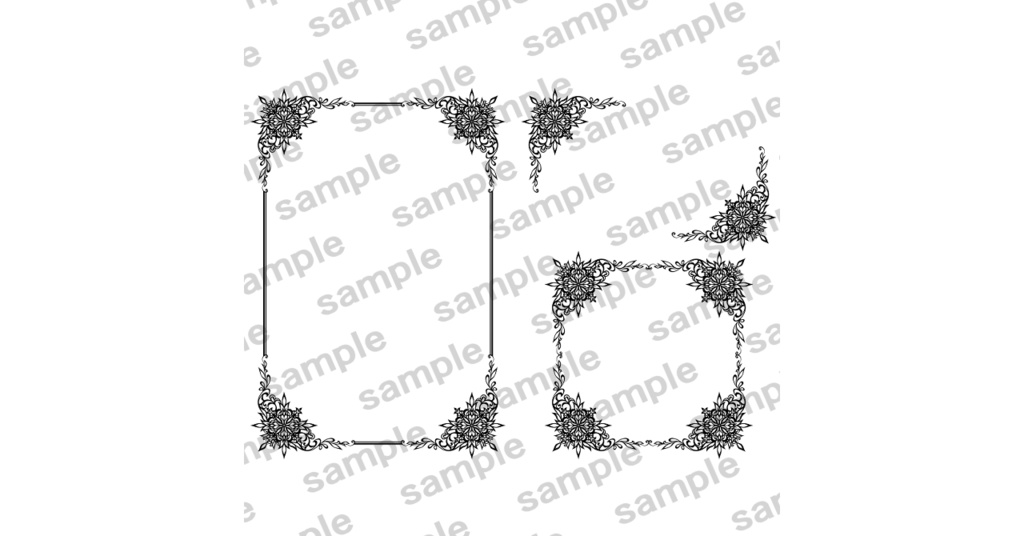 表紙飾り罫素材集1