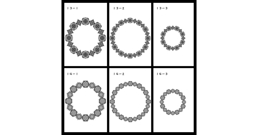 レース風円環素材集1
