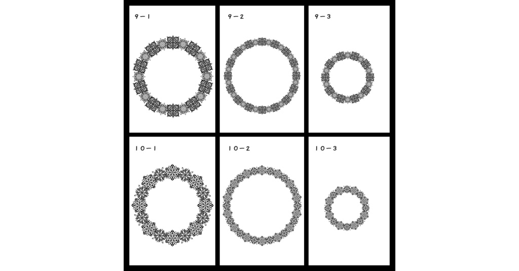 レース風円環素材集1