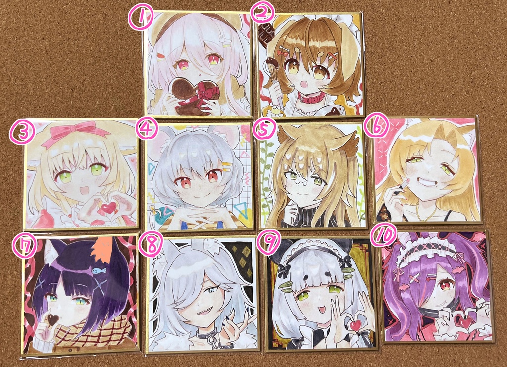 うちの子豆色紙