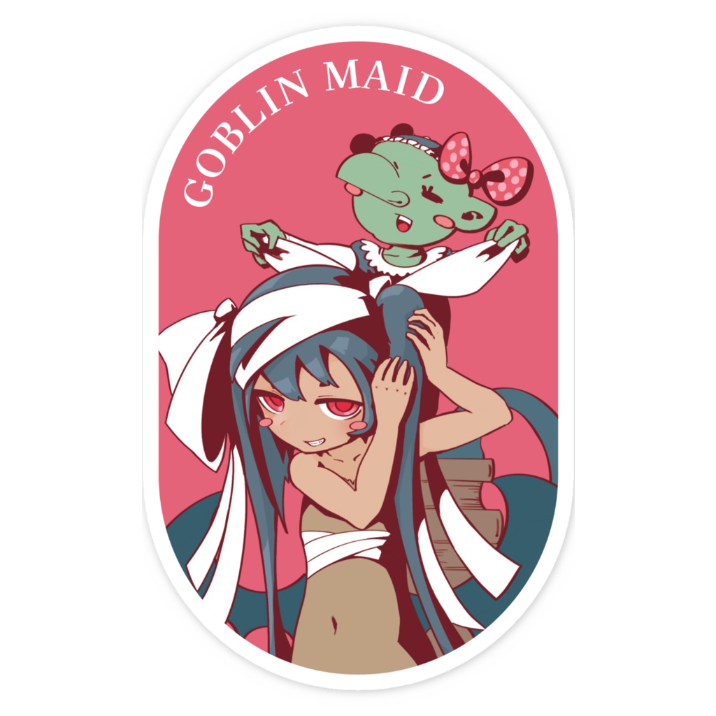ゴブリンのメイドさんステッカー