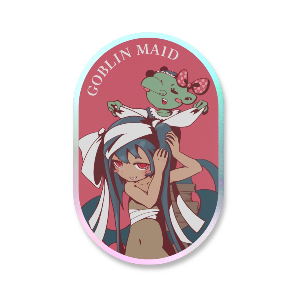 【オーロラ】ゴブリンのメイドさんステッカー