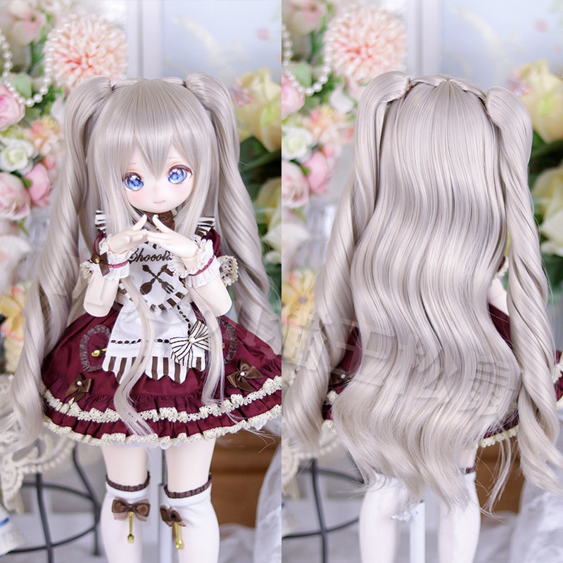 1/4 7色 ツインテールウィッグ ツインテール取り外し可能