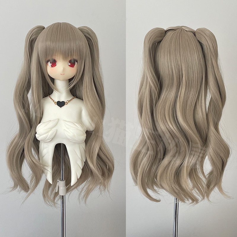 1/3 1/4 1/6 ロングウェーブ ツインテール ドール用ウィッグ 耐熱