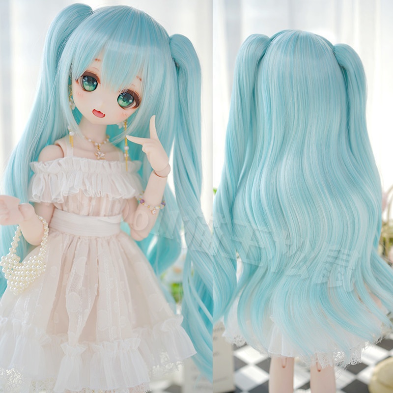 1/3　1/4　1/6　ロングウェーブ　ツインテール　ドール用ウィッグ　耐熱