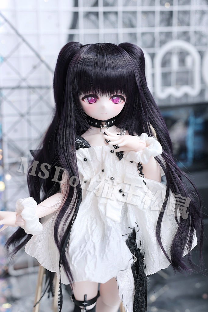 1/3 1/4 1/6 ロングウェーブ ツインテール ドール用ウィッグ 耐熱