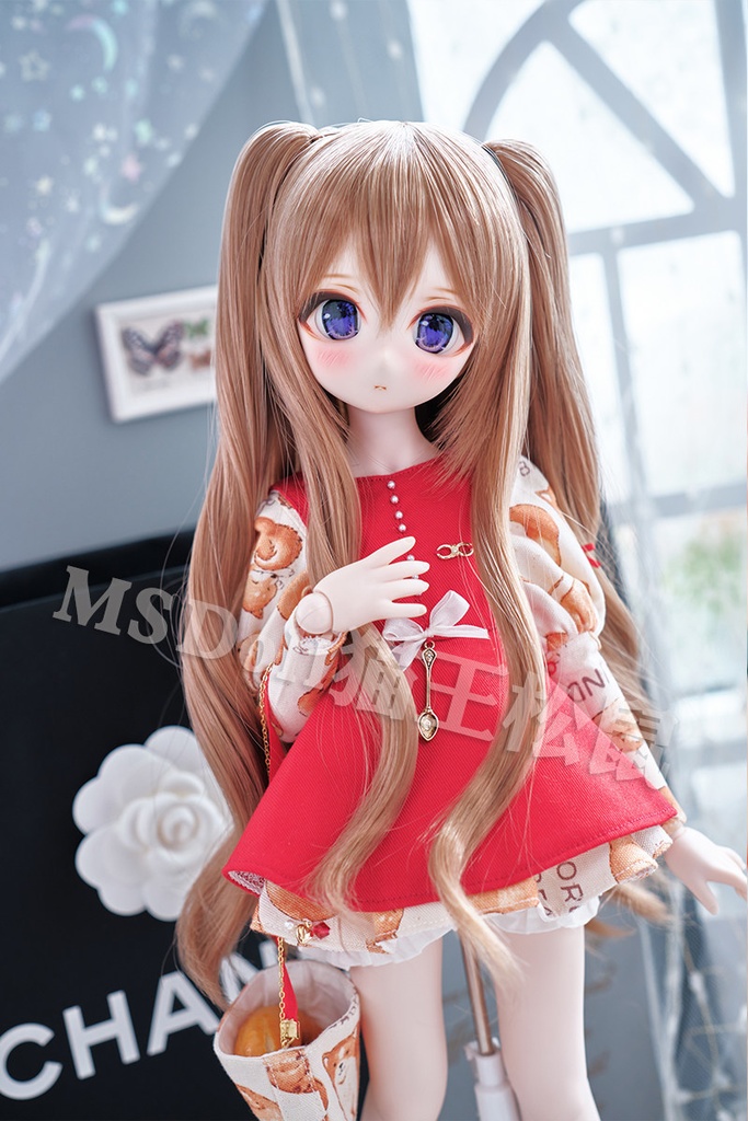 1/3 1/4 1/6 ロングウェーブ ツインテール ドール用ウィッグ 耐熱