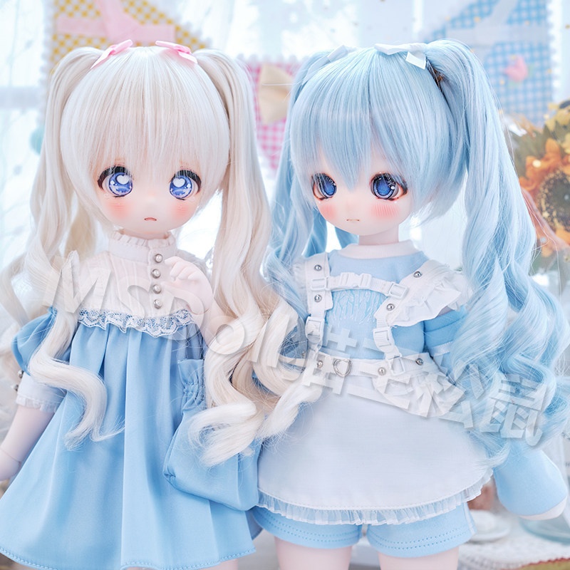 1/3　1/4　1/6　ふんわりツインテール　ドール用ウィッグ　耐熱