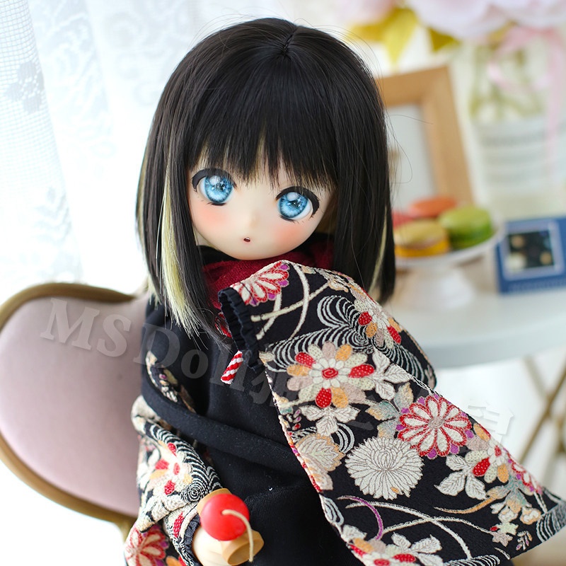 ポイントカラーショート ドール用ウィッグ 耐熱