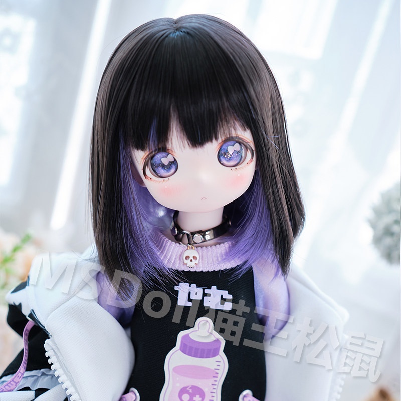 ポイントカラーショート　ドール用ウィッグ　耐熱