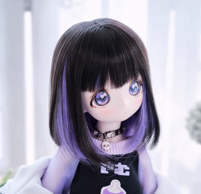 ポイントカラーショート ドール用ウィッグ 耐熱