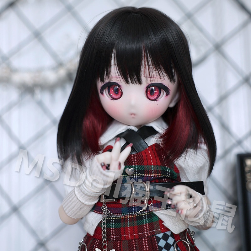 ポイントカラーショート ドール用ウィッグ 耐熱