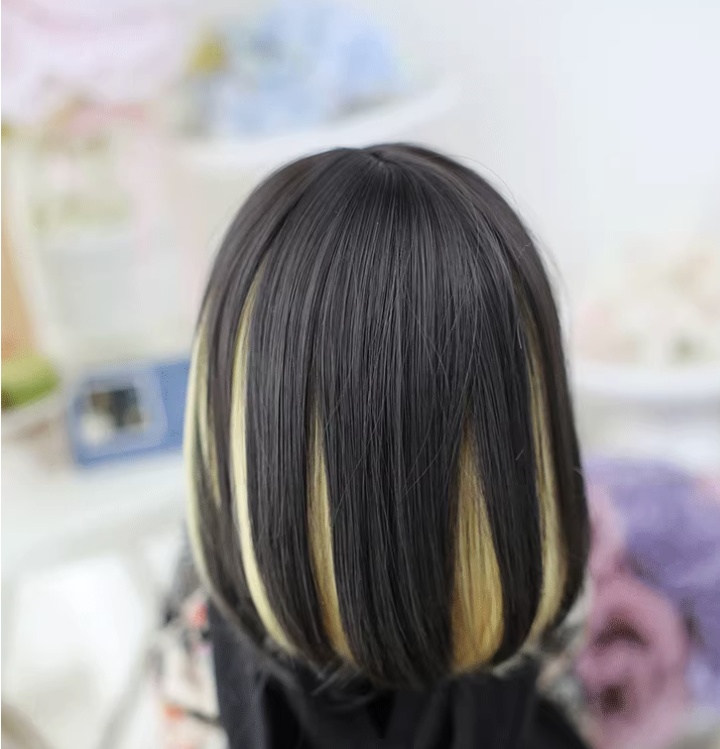 ポイントカラーショート ドール用ウィッグ 耐熱