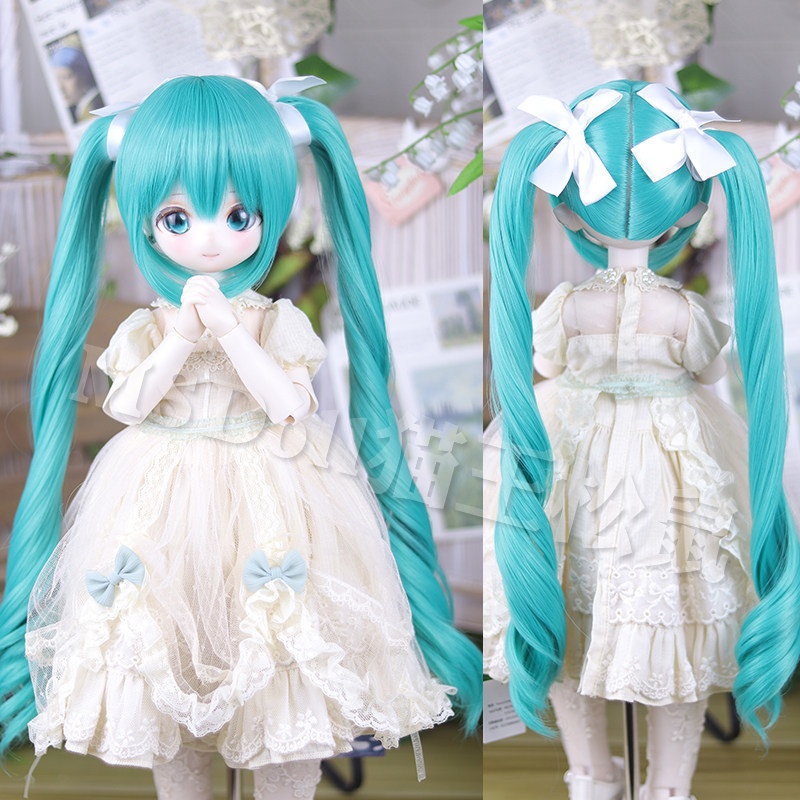 【頭囲22-22.5cm】　カールツインテール　ドール用ウィッグ　耐熱