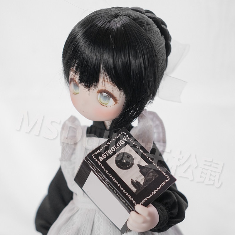 1/3 【頭囲22-22.5cm】 編み込み団子 ドール用ウィッグ 耐熱