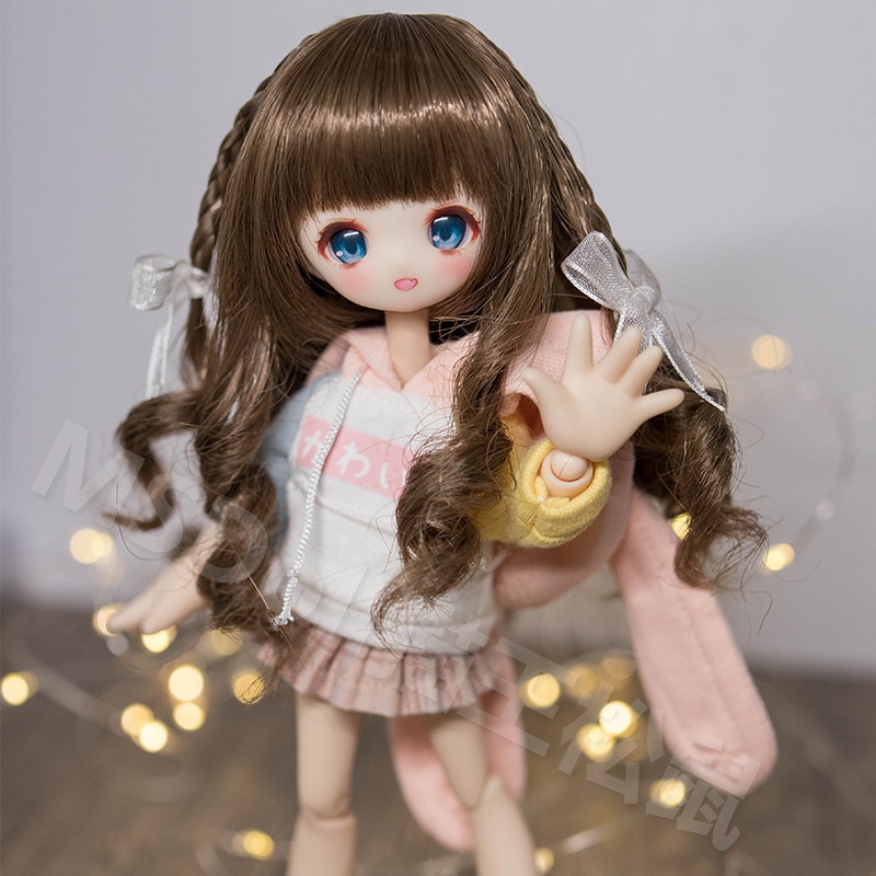 1/12 1/8 ダブルサイドブレイド ドール用ウィッグ 耐熱 【頭囲12-13cm】