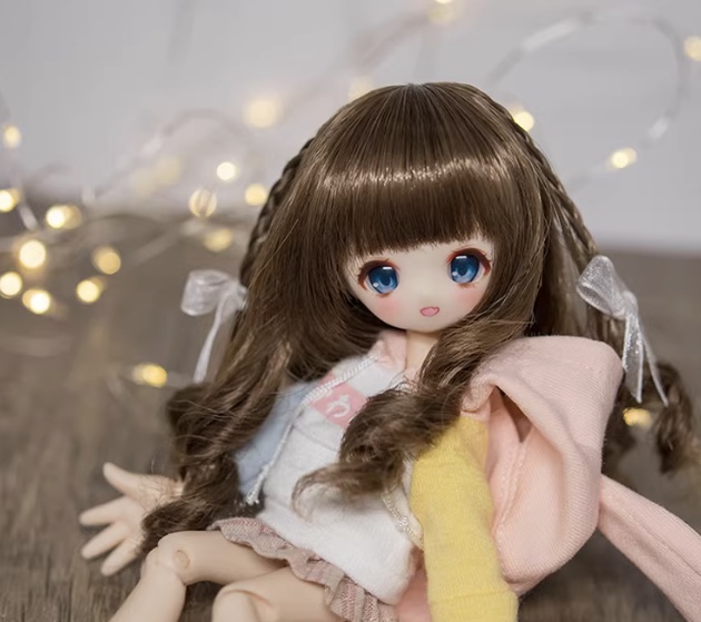 1/12 1/8 ダブルサイドブレイド ドール用ウィッグ 耐熱 【頭囲12-13cm】