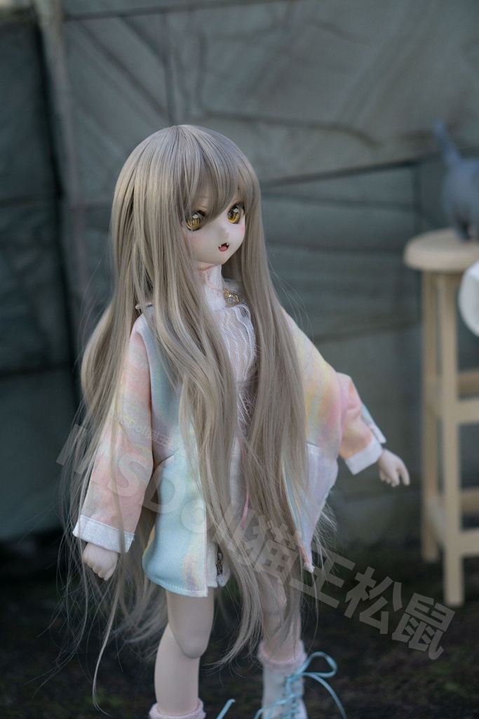 1/3 1/4 1/6 ロングカールウィッグ ドール用ウィッグ 耐熱