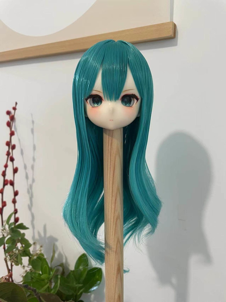 1/3 1/4 薄前髪ロングカール ドール用ウィッグ 耐熱