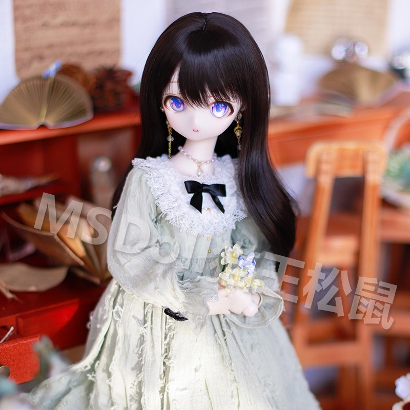 1/3　1/4 　薄前髪ロングカール　ドール用ウィッグ　耐熱