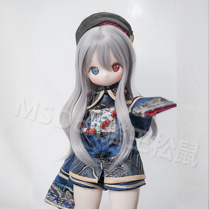 1/3 1/4 薄前髪ロングカール ドール用ウィッグ 耐熱