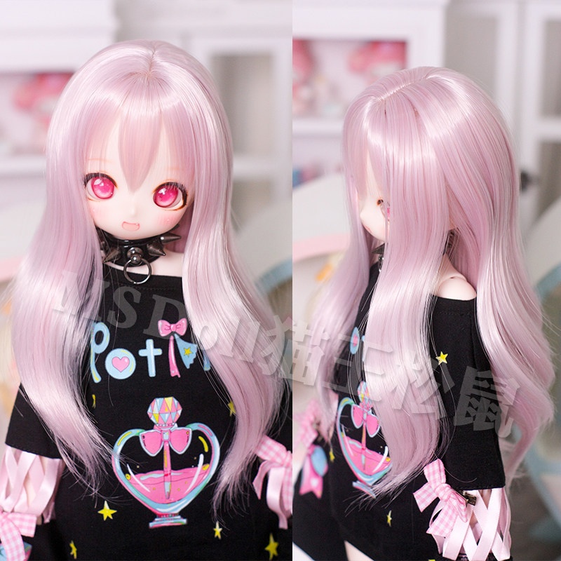 1/3 1/4 薄前髪ロングカール ドール用ウィッグ 耐熱