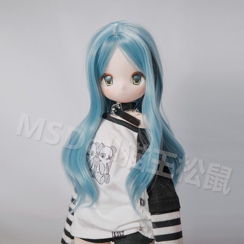 1/3 1/4 薄前髪ロングカール ドール用ウィッグ 耐熱