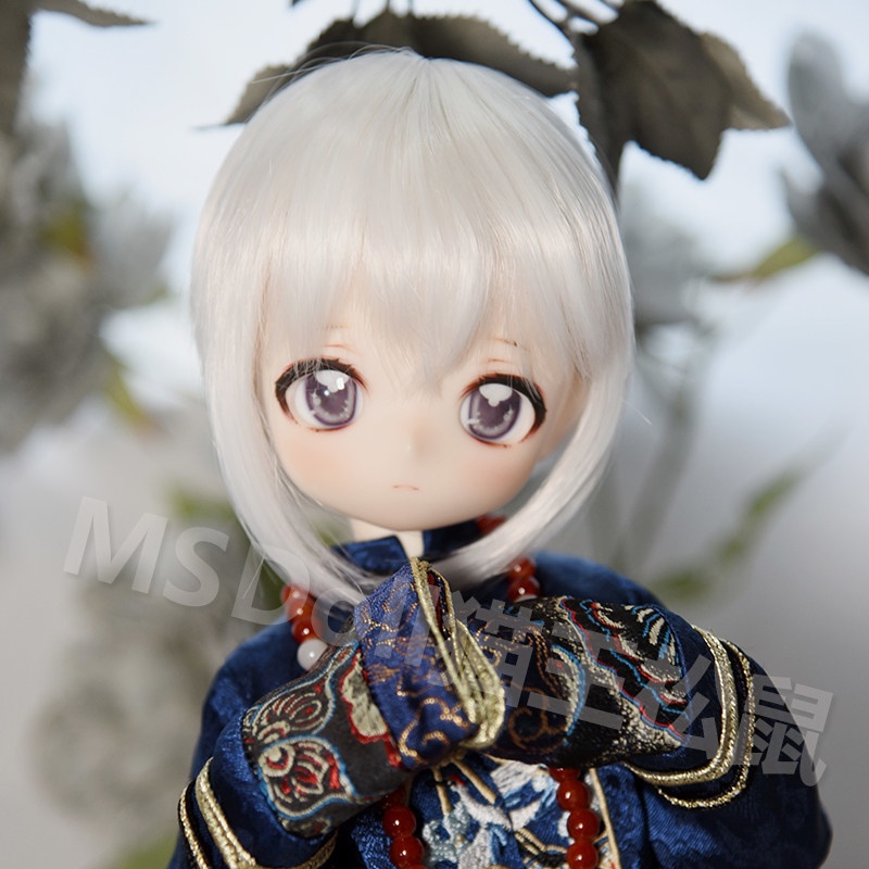 1/3 1/4 ショート ドール用ウィッグ 耐熱