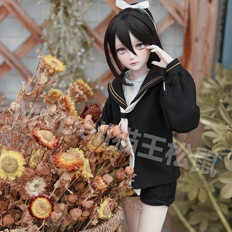 1/3 1/4 ストレートロングポニー ドール用ウィッグ 耐熱