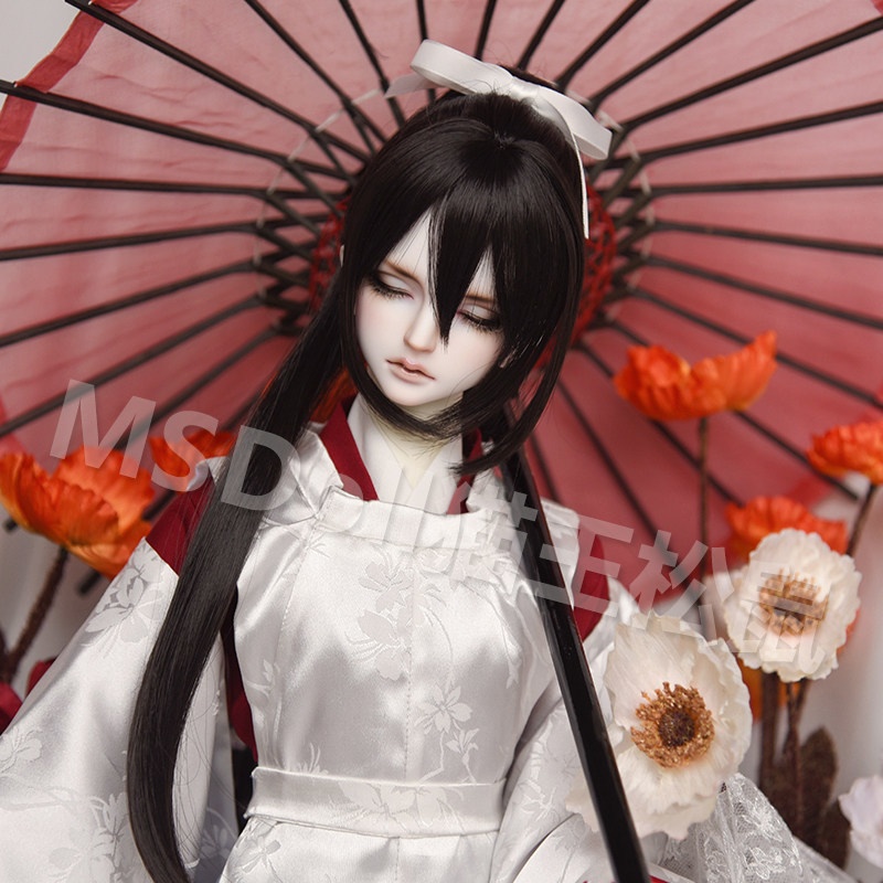 1/3 1/4 ストレートロングポニー ドール用ウィッグ 耐熱