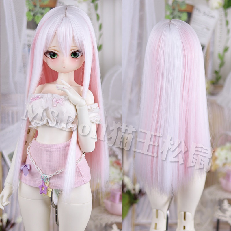 1/3　1/4 　ツートンカラー　ドール用ウィッグ　耐熱