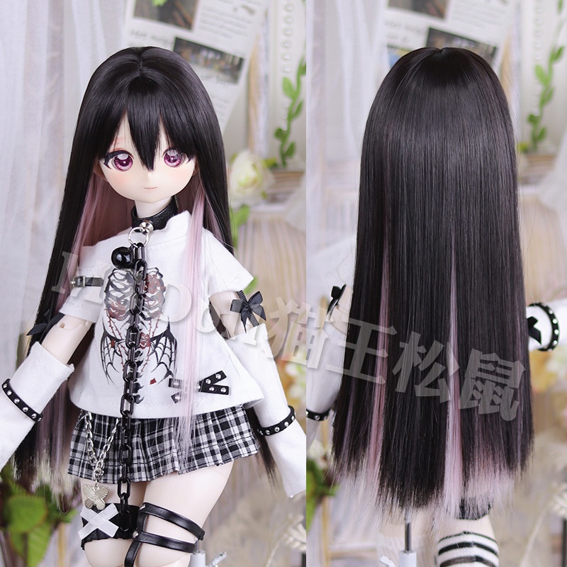 1/3 1/4 ツートンカラー ドール用ウィッグ 耐熱