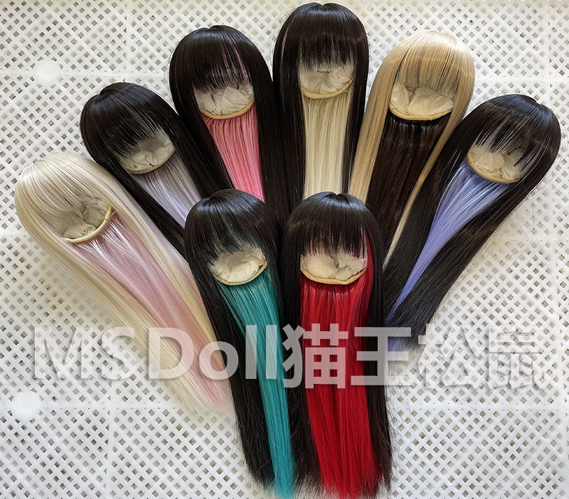 1/3 1/4 ツートンカラー ドール用ウィッグ 耐熱