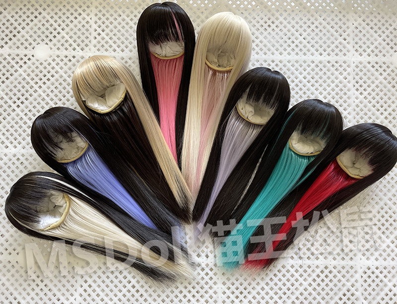 1/3 1/4 ツートンカラー ドール用ウィッグ 耐熱