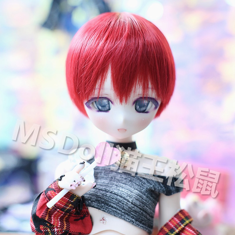 1/3 1/4 1/6 ショート ドール用ウィッグ 耐熱