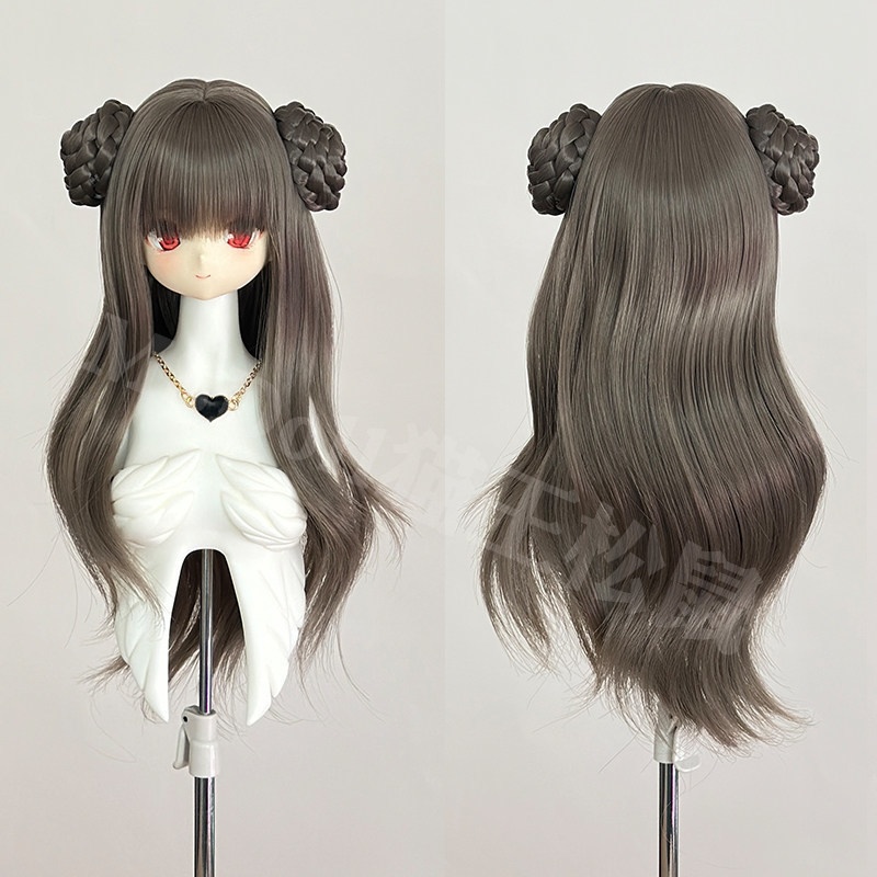 1/3 1/4 お団子ツイン ドール用ウィッグ 耐熱