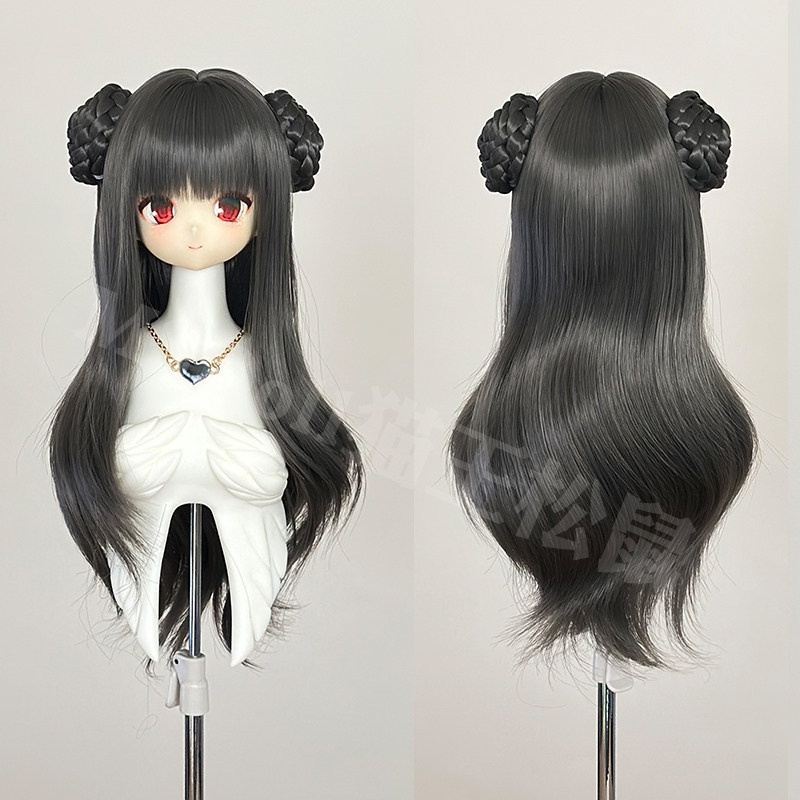 1/3 1/4 お団子ツイン ドール用ウィッグ 耐熱
