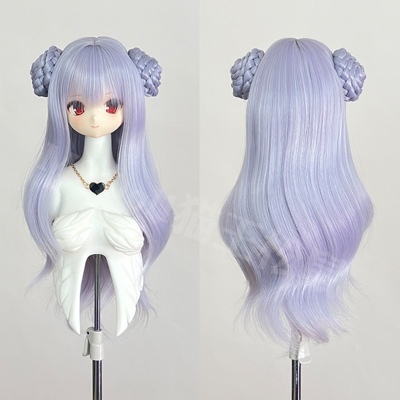 1/3 1/4 お団子ツイン ドール用ウィッグ 耐熱