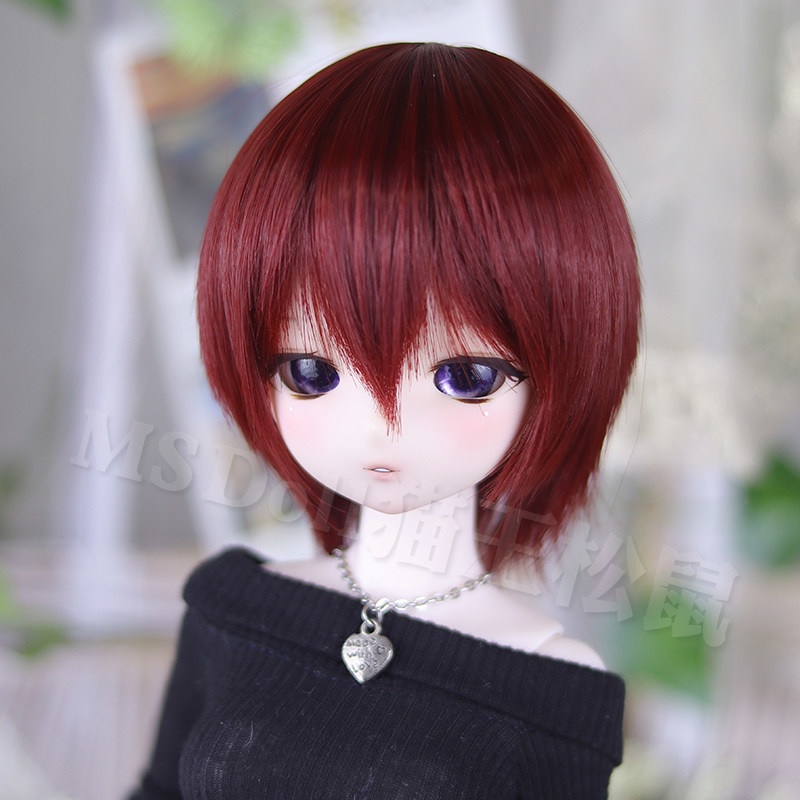 1/3 1/4 ハイライトウルフショート ドール用ウィッグ 耐熱
