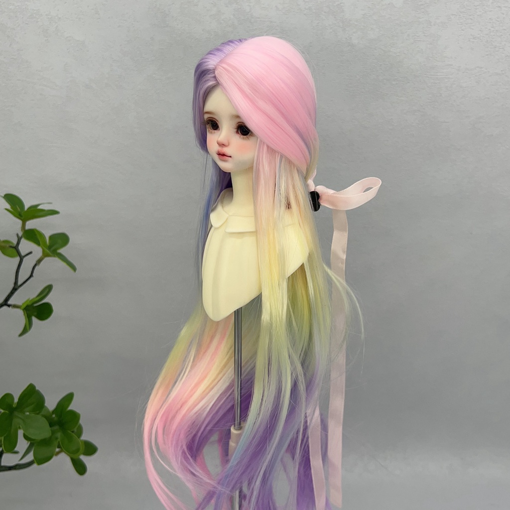 1/4 1/3 1/6 グラデーション ドール用ウィッグ 耐熱