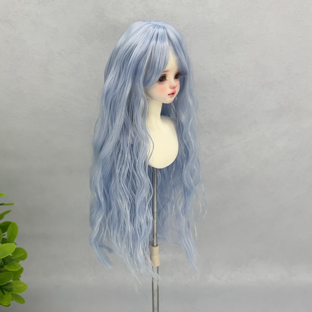 1/4 1/3 1/6 ぱっつん前髪 ロングカール ドール用ウィッグ 耐熱