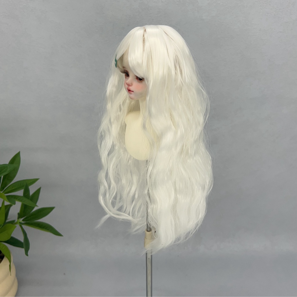 1/4 1/3 1/6 ぱっつん前髪 ロングカール ドール用ウィッグ 耐熱