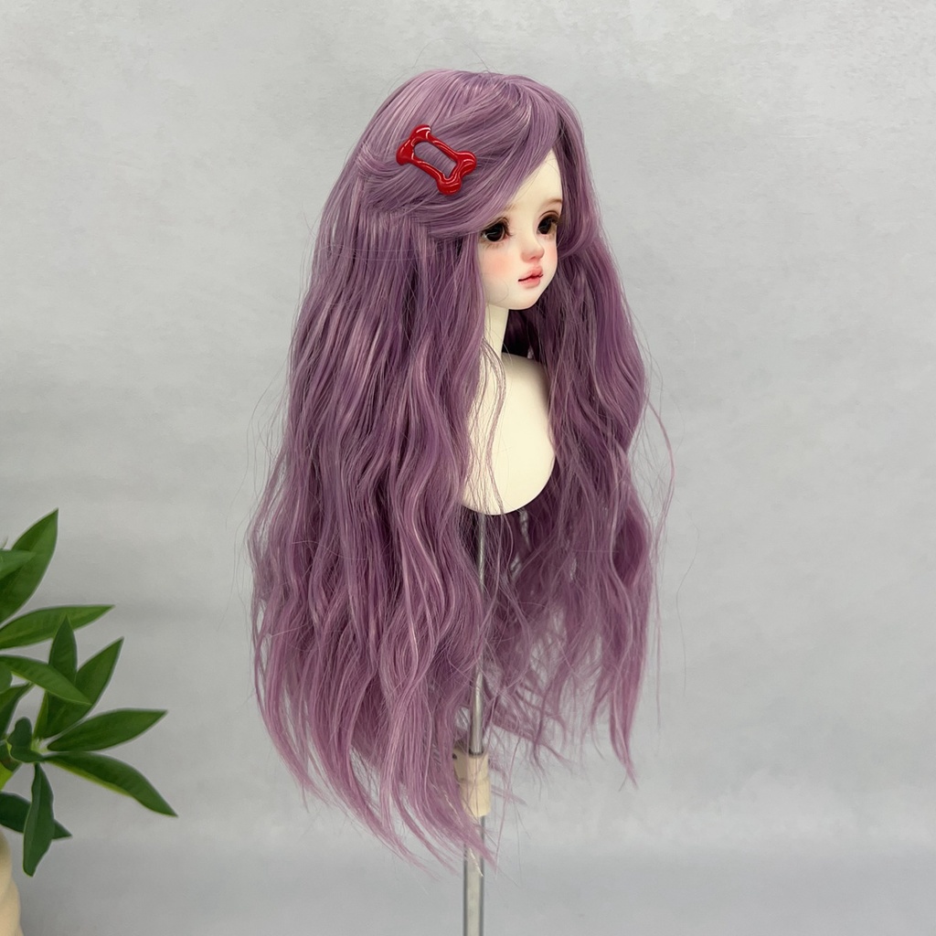 1/4 1/3 1/6 ぱっつん前髪 ロングカール ドール用ウィッグ 耐熱